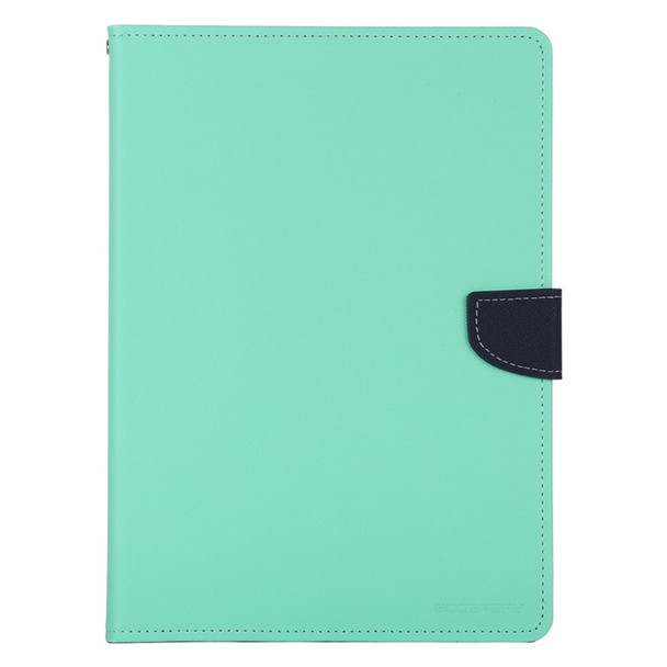 For iPad Pro 12.9 2020 GOOSPERY FANCY DIARY Cross Texture Leather Case with Holder & Card slots & Wallet (Mint Green)