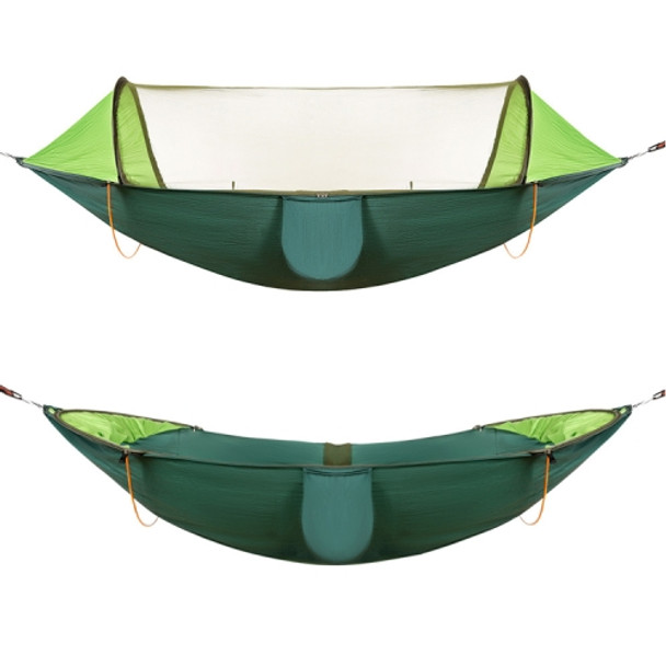 Anti-Rollover Automatic Quick-Opening Mosquito Net Hammock Outdoor Camping Double Anti-Mosquito Hammock, Size: 290x140cm(Green)