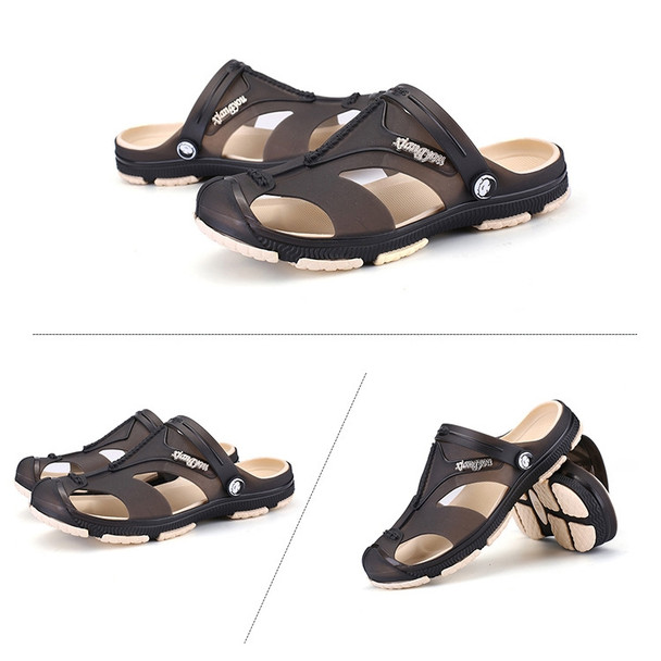 Summer Men Slippers Beaches Waterproof Upstream Breathable Sandals, Size: 40(Black)