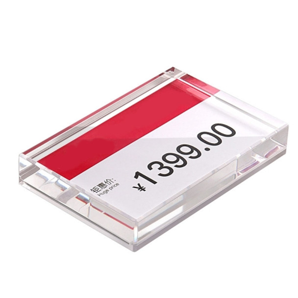 Non-Magnetic Acrylic Price Board Product Display Board, Specification: 120x80mm