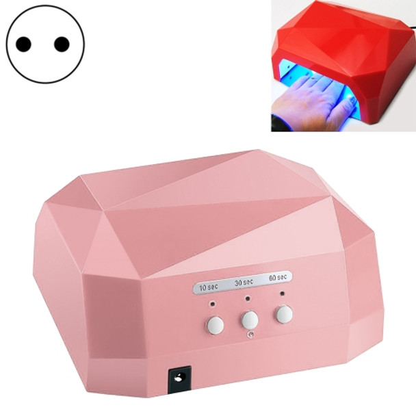 36W LED Nail Phototherapy Lamp Diamond Nail Quick Drying Grill, Plug Type:EU Plug(Pink)