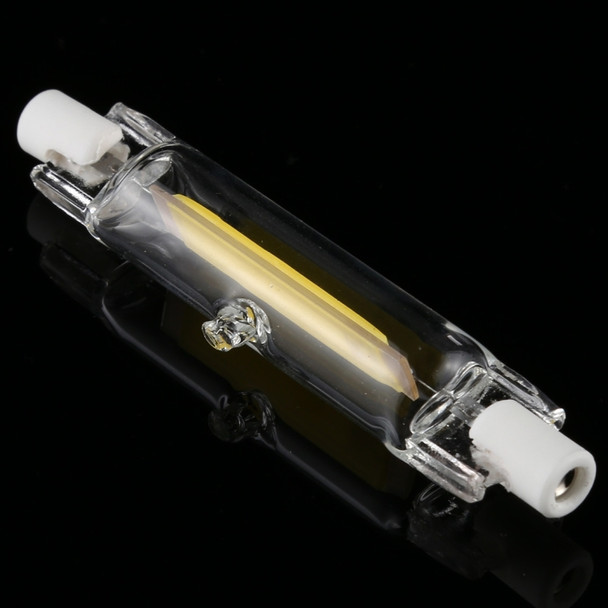 R7S 110V 5W 78mm COB LED Bulb Glass Tube Replacement Halogen Lamp Spot Light(4000K Natural White Light)