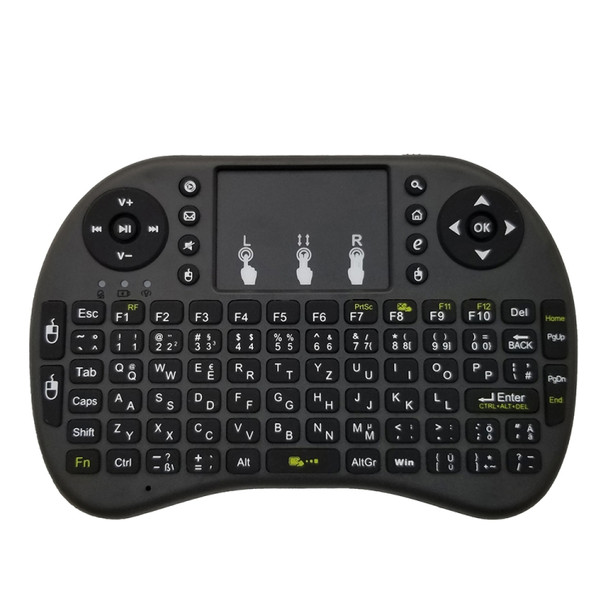 Support Language: German i8 Air Mouse Wireless Keyboard with Touchpad for Android TV Box & Smart TV & PC Tablet & Xbox360 & PS3 & HTPC/IPTV