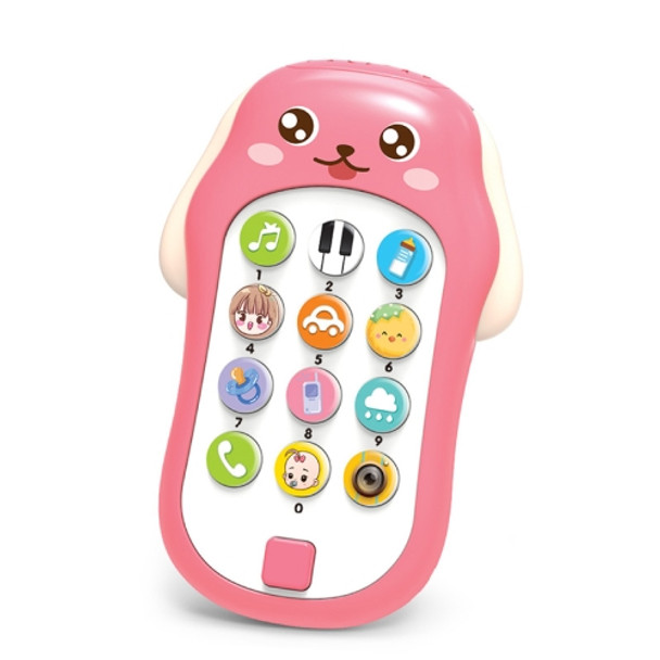 Mini Baby Cartoon Intelligent Early Education Simulation Mobile Phone Toy(Red)