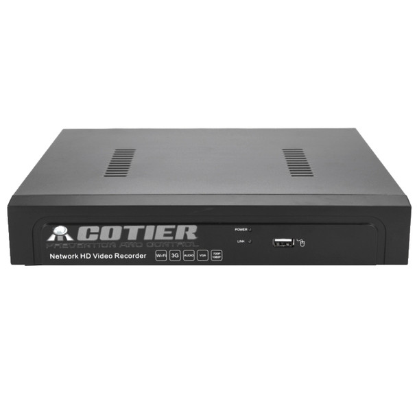 COTIER N4/1U-POE 4CH HDD NVR Digital Video Recorder, Support VGA / HDMI / USB