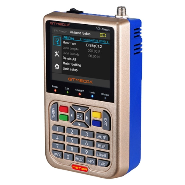 GTMEDIA V8 1080P HD DVB-S2 Digital Satellite Signal Finder Meter, EU Plug