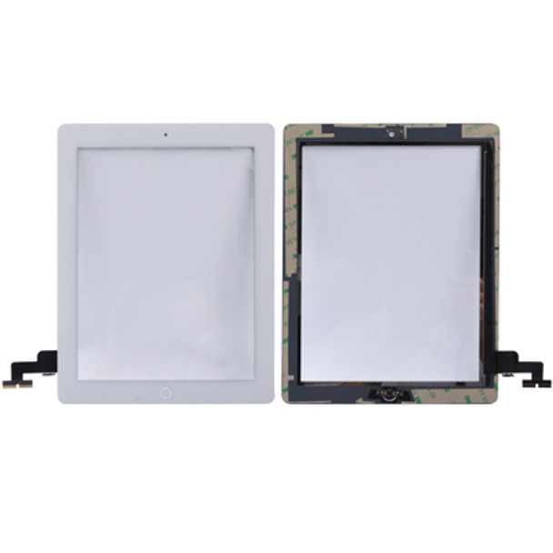 Touch Panel (Controller Button + Home Key Button PCB Membrane Flex Cable + Touch Panel Installation Adhesive) for iPad 2 / A1395 / A1396 / A1397 (White)