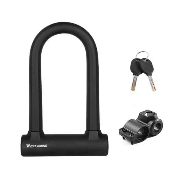 West Biking Bike Lock Motorcycle Wire Lock Anti-Hydraulic Pressure Cut Anti-Theft Lock, Specification: U-shaped Lock