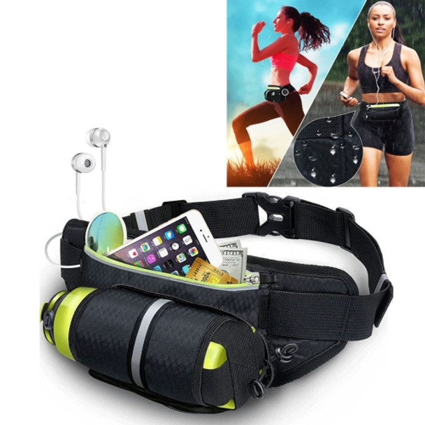 Multi-function Fashion Outdoor Sports Fitness Nylon Bag Water Bottle Waist Bag (Black)