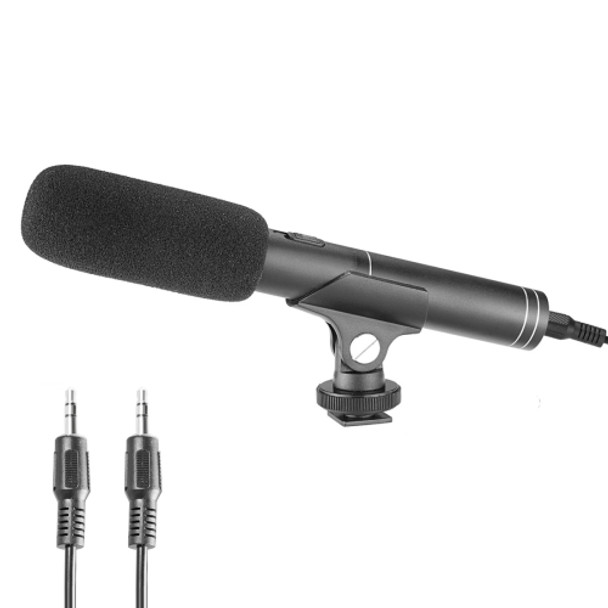 YELANGU YLG1401A Double Back Pole Professional Condenser Shotgun Microphone for DSLR & DV Camcorder(Black)