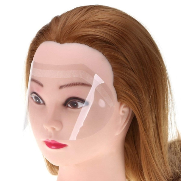 50 In 1 Multi-Purpose Bangs Hairdressing Shatter-Resistant Transparent Disposable Face Mask(Transparent )