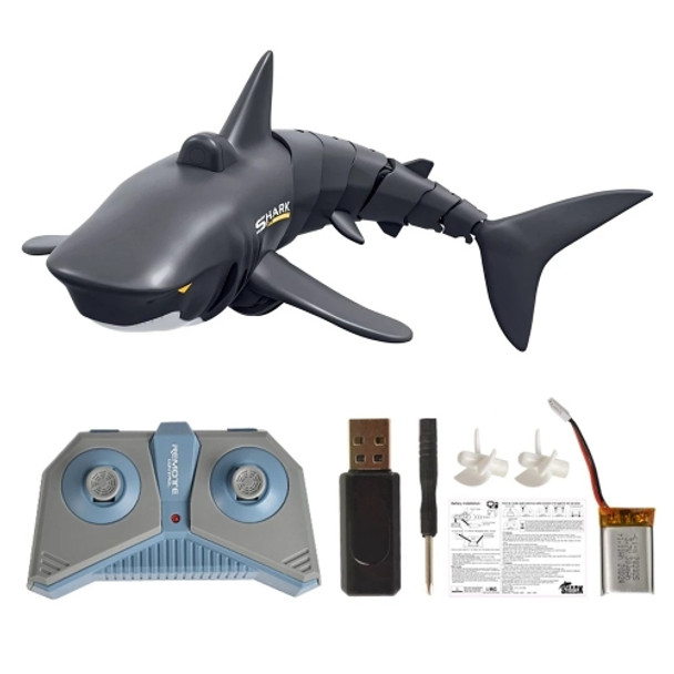 T11 Electric Wireless Remote Control Simulation Can Launch Shark Remote Control Boat Educational Toy(Black)