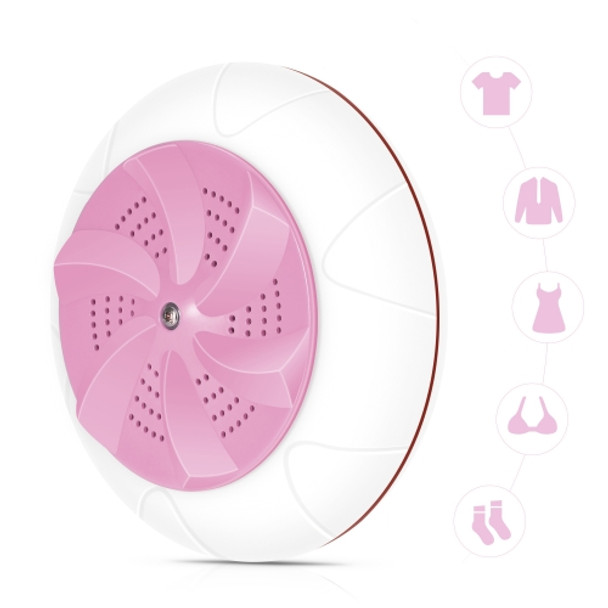 Portable Mini USB Ultrasonic Turbine Clothes Washer Washing Machine Laundry Cleaner Tool(Pink)