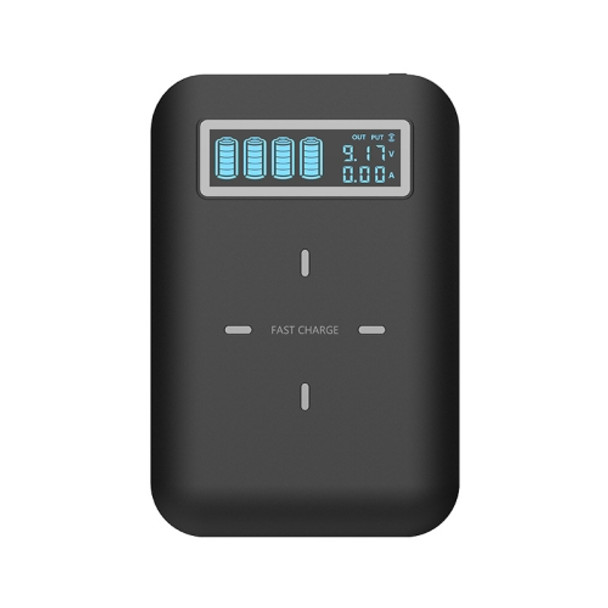 4 X 18650 Battery (Not Included) Dual-Way QC Charger Power Bank Shell Box With 2 X USB Interface Output & Display & Wireless Charging