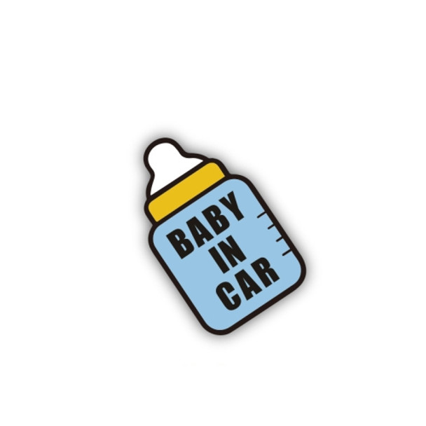 10 PCS There Is A Baby In The Car Stickers Warning Stickers Style: CT203 Baby X Blue Bottom Bottle Magnetic Stickers