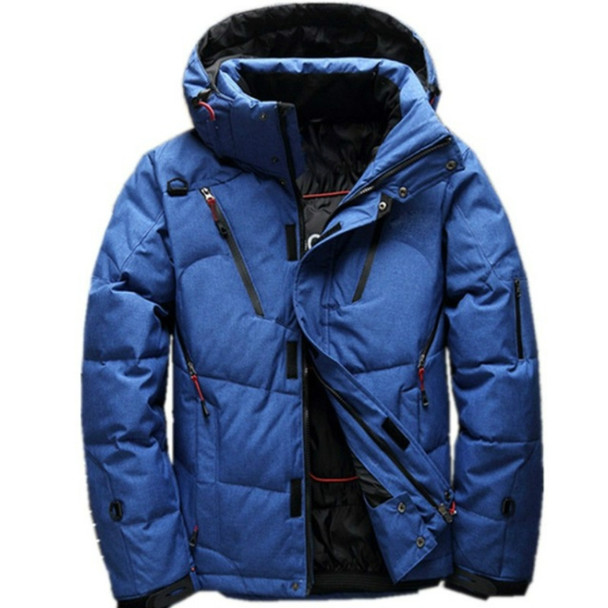 White Duck men coat male Clothing winter Down Jacket Outerwear, Size:XXXXL(Blue)