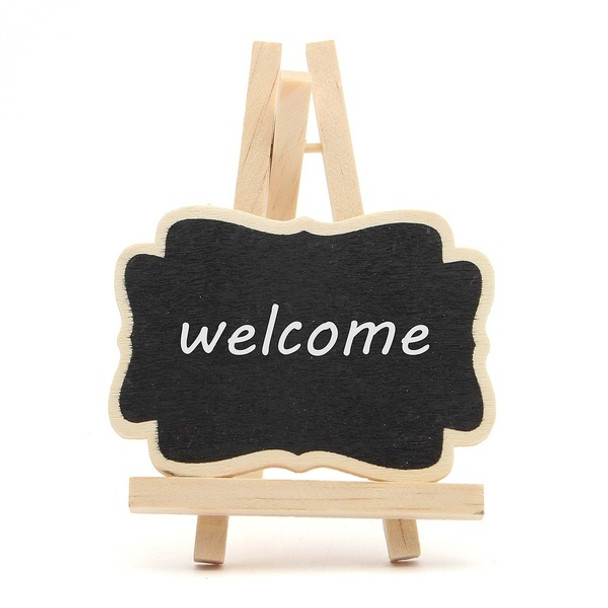 10 PCS Mini Wooden Blackboard Message Chalkboard Wedding Party Decor(7x9x1.2 cm)