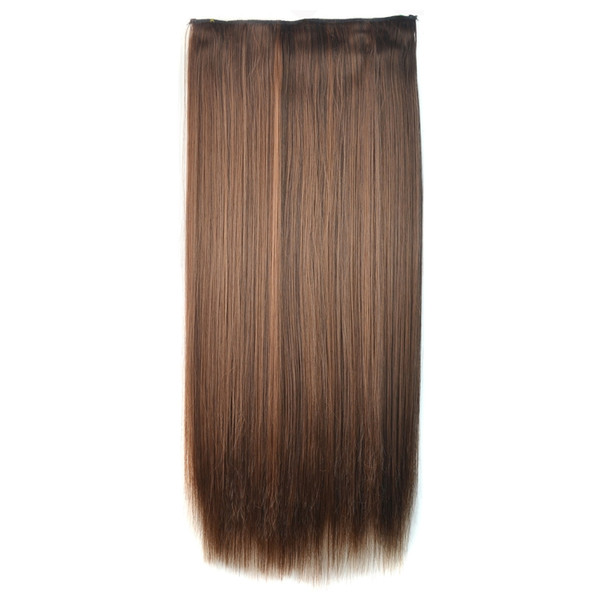 4M30# One-piece Seamless Five-clip Wig Long Straight Wig Piece