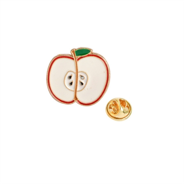 10 PCS Cartoon Fruit Series Alloy Oil-Dripping Cufflinks(Apple)