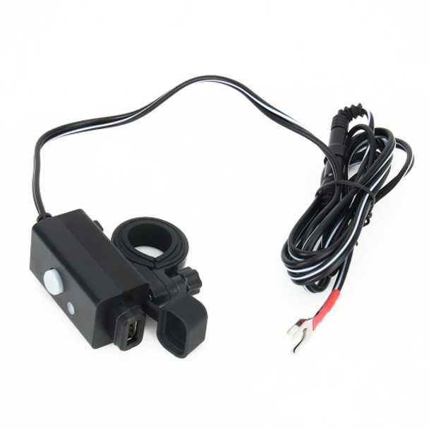 Waterproof Motorcycle USB Phone Charger Adapter with Power Switch 5V Single Ports Smart Charging Power Socket, for Phone, Tablets, GPS