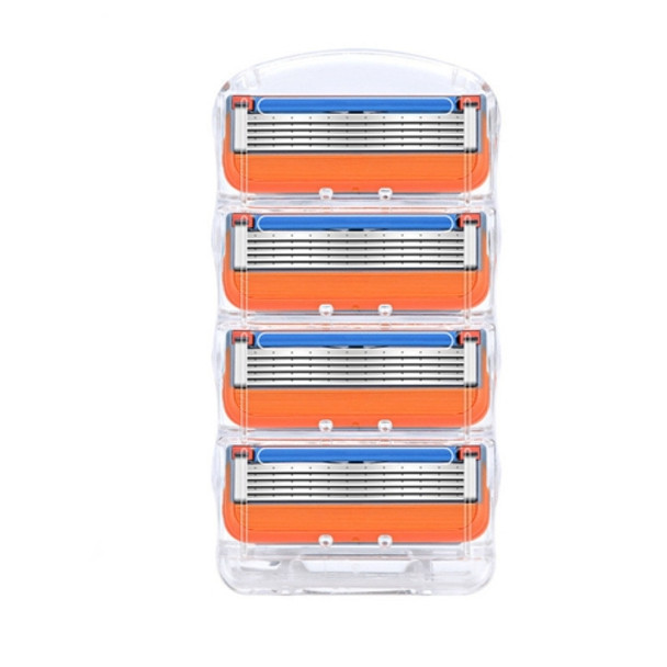 2 Packs Manual Eazor Heads Five-Layer Razor Blades(Orange)