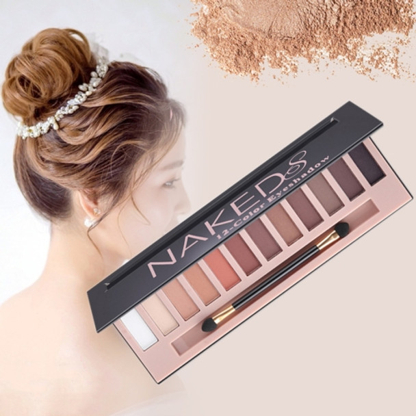 5673 Cosmetic 12 Colors Matte Earth Color Naked Eye Shadow Makeup Palette with Brush Set