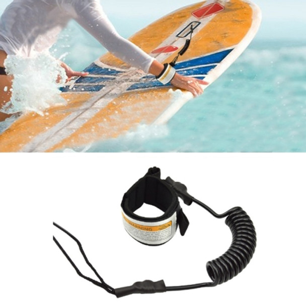 Surf Bodyboard Safety Hand Rope TPU Surfboard Paddle Towing Rope, The Length After Stretching: 1.6m(Black)