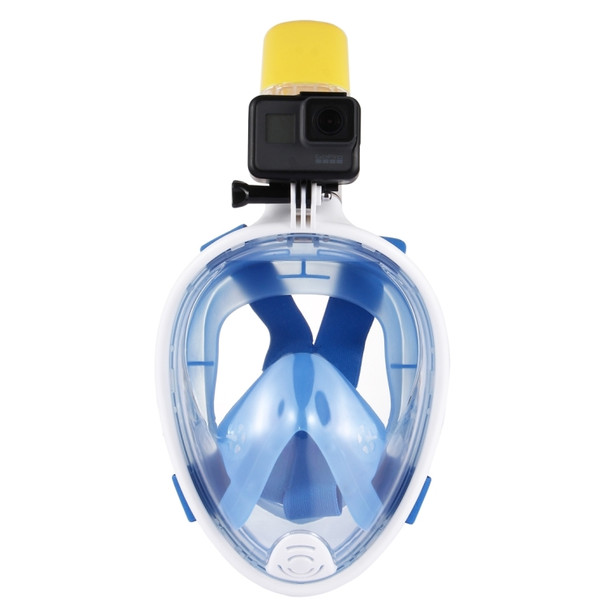 PULUZ 220mm Tube Water Sports Diving Equipment Full Dry Snorkel Mask for GoPro HERO6 /5 /5 Session /4 Session /4 /3+ /3 /2 /1, Xiaoyi and Other Action Cameras, L/XL Size(Blue)