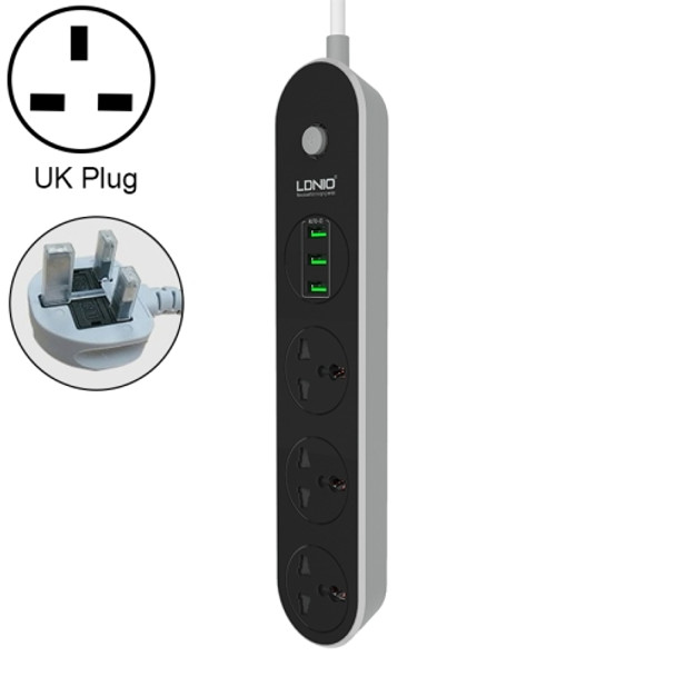 LDNIO SC3301 3 x USB Ports Travel Home Office Socket, Cable Length: 1.6m, Big UK Plug