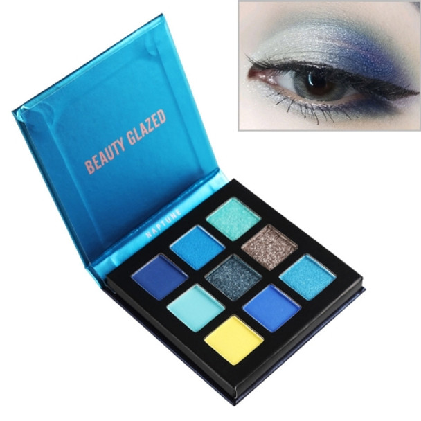 Eyeshadow Pallete Makeup Brushes 9 Color Palette Shimmer Pigmented Eye Shadow Maquillage(C)