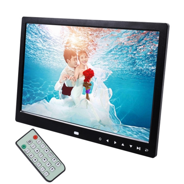 13.0 inch LED Display Digital Photo Frame with Holder / Remote Control, Allwinner, Support USB / SD Card Input / OTG (Black)