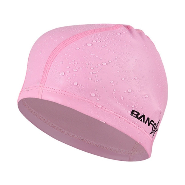 Adult Unisex PU Coated Comfortable Waterproof Swimming Cap(Pink)