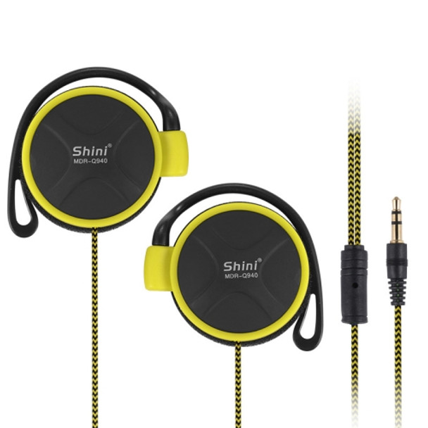 Shini Q940 3.5mm Super Bass EarHook Earphone for Mp3 Player Computer Mobile(Yellow No Mic)