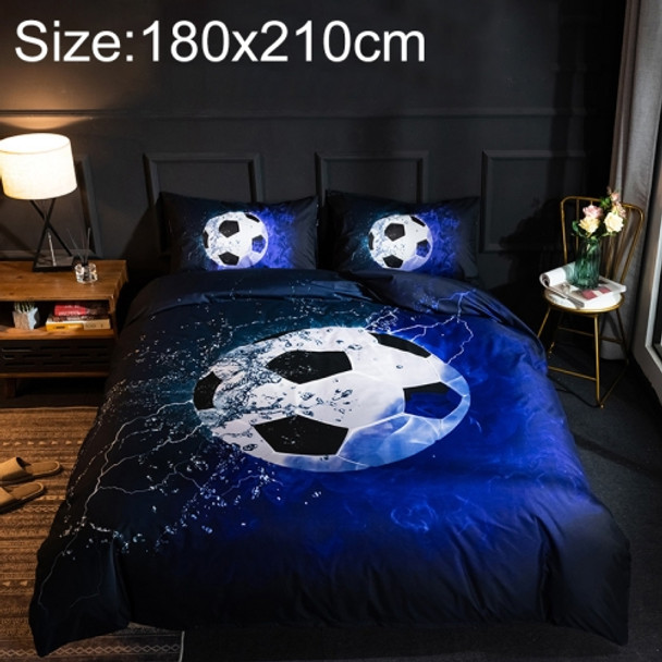 3D Printed Bedding Three-Piece Pillowcase Duvet Cover, Size:180x210cm(Dancing Football)