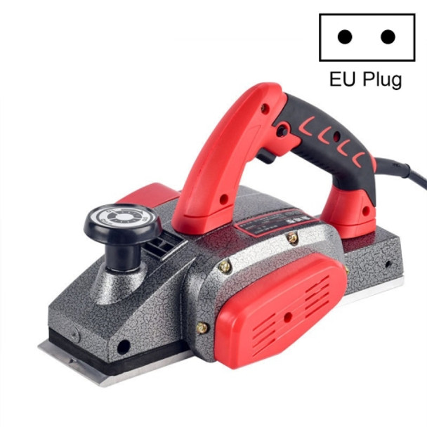 Portable Multifunctional Electric Wood Planer Household Desktop Woodworking Electric Push Planing Tool,EU Plug, Model: Deluxe Aluminum Body 82 (Carton Packaging)