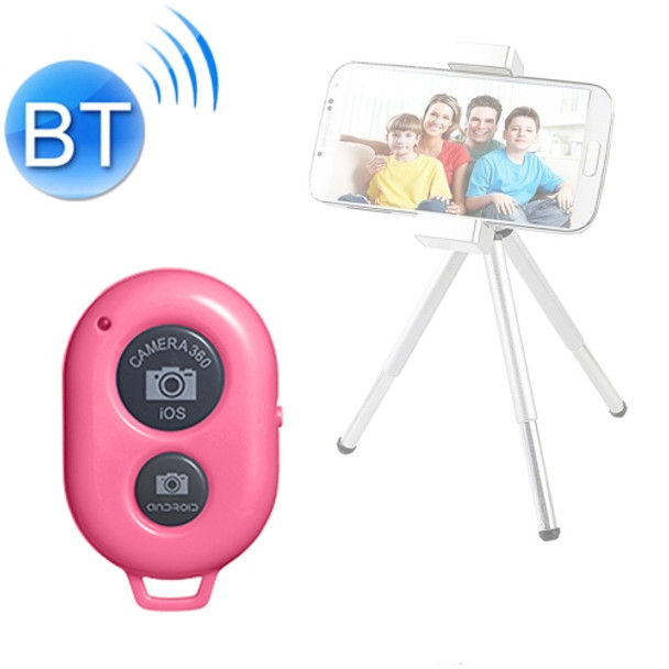 4 PCS Wireless Bluetooth Remote Control Selfie Selfie Stick Live Broadcast Video Controller(Pink)
