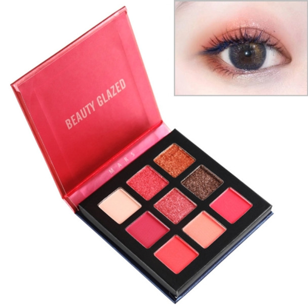 Eyeshadow Pallete Makeup Brushes 9 Color Palette Shimmer Pigmented Eye Shadow Maquillage(A)