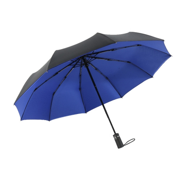 Two-Color Three-Fold Wind-Proof Sunscreen Umbrella(Blue)