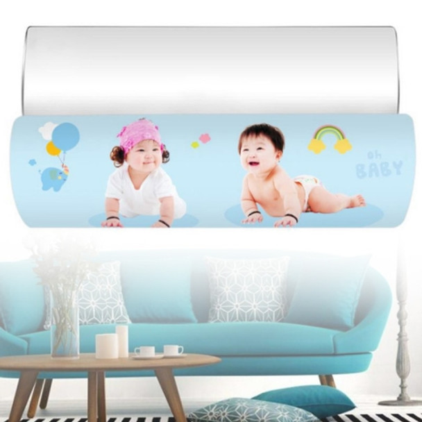 Air Conditioner Wall-mounted Hanging Cold Wind Shield Cover Windshield Cloth Deflector Baffle Board for 3P and Below Air Conditioner(Cute Babies)