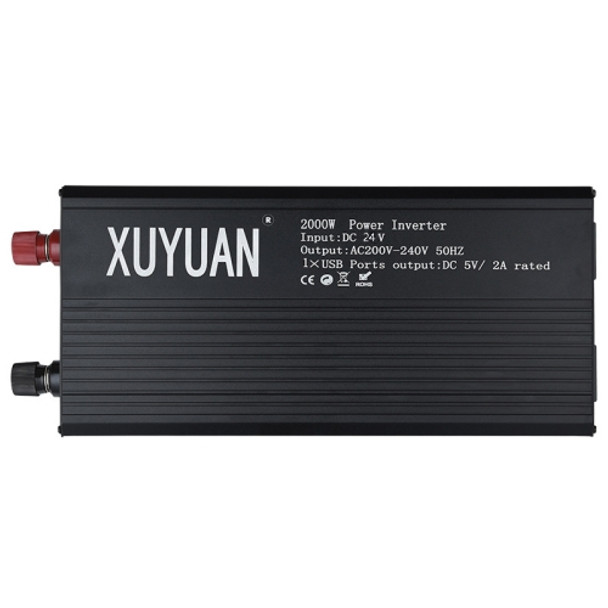 XUYUAN 2000W Solar Car with Air Conditioner Household Sine Wave Inverter Converter, Specification: 24V-220V