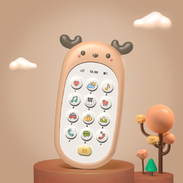 Cartoon Animal Chinese-English Bilingual Simulation Phone Children Educational Toys(Deer)