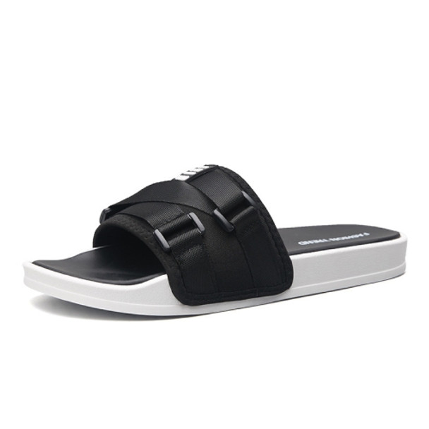 Men Fashion Outdoor Slippers Antiskid Soft Sole Beach Shoes, Size: 42-43(Black)