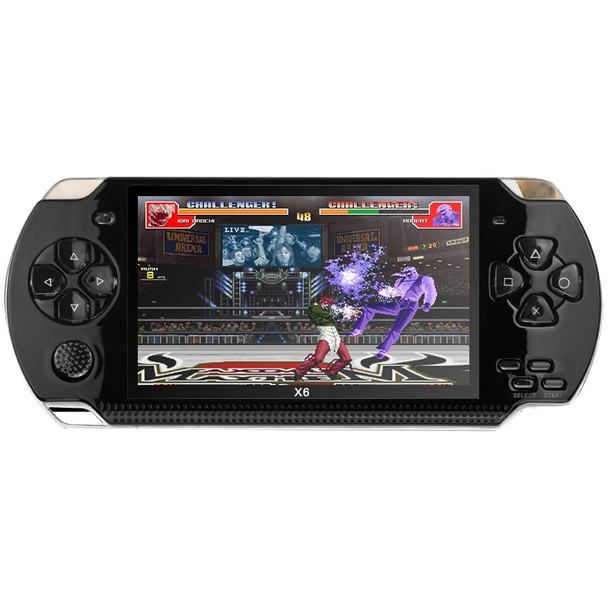 X6 4.3 inch Screen Retro Portable Game Console with 3MP Camera, Built-in 10000 Games, Supports E-book / Recording / Music Playing / Video Playing(Black)