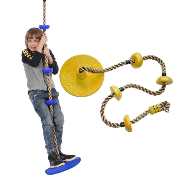 Children Swing Climbing Rope Big Small Disc Sling Rope Swing,Random Color Delivery