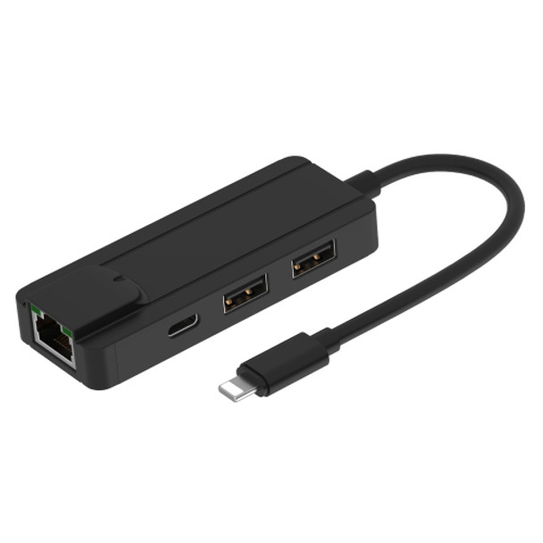Onten 75002 8PIN to RJ45 Hub USB 2.0 Adapter (Black)