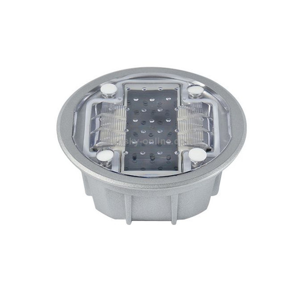 Solar Round Embedded Road Stud Light Car Guidance Light Road Deceleration Light, Flashing Bright Version (White)