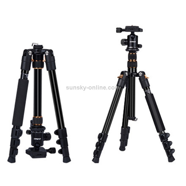 TRIOPO K2508S+B1S Adjustable Portable  Aluminum Aalloy Tripod with Ball Head for SLR Camera (Gold)