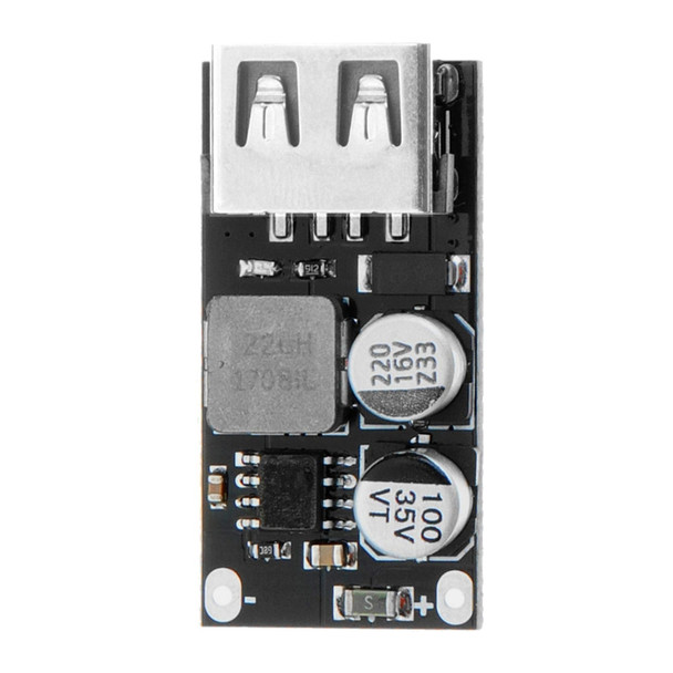 LDTR-WG0270 DC Buck Module 12V24V to QC3.0 Single USB Mobile Charging Board (Black)