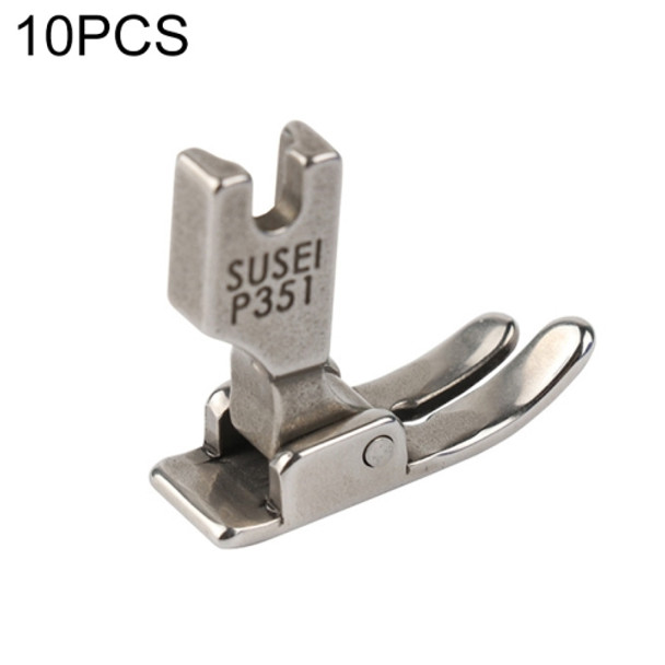 10 PCS P351 Industrial Sewing Machine Flat Car Presser Foot Presser Foot Flat Sewing Machine Presser Foot, Style:Ordinary All-steel