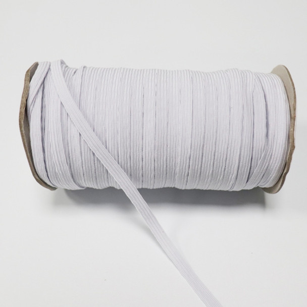 Stretch Rope Clothing Elastic Ribbon Trim Sewing Fabric DIY Garment Accessories, Width:8mm 82 Yards(White)